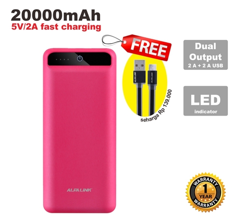 POWER BANK 20000 RC PINK
